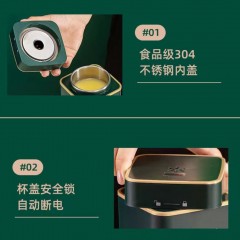 日本山水（sansui）迷你豆浆机1-2人小型免滤无渣破壁机家用多功能果蔬榨汁机便携式宝宝辅食机 【迷你便携免过滤】军绿色SJ-2021A