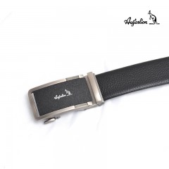 袋鼠牛头层皮革自动扣皮带 黑色105-125CM DS66AK64-DA-D22