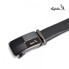 袋鼠牛剖层皮革自动扣皮带 黑色105-125CM DS67AK62-DA-D22