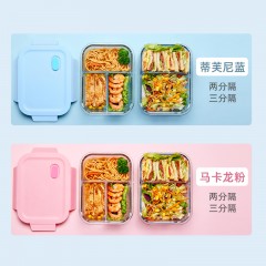 joyechy 玻璃饭盒双分格   新疆西藏不发货