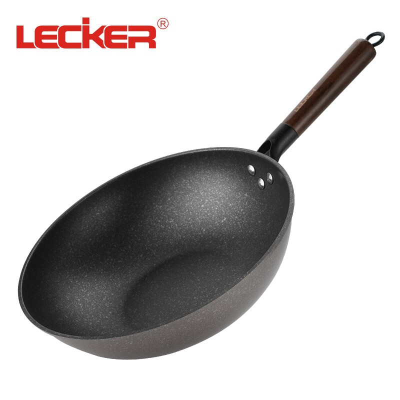 Lecker/乐克尔食之味炒锅不粘炒菜铁锅32cm KR-333 新疆西藏不发货