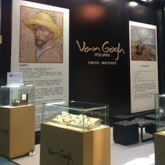 梵高（VanGogh）瑞士手表女 3D油画表面牛皮表带时尚休闲潮牌博物馆正版原装进口 明星同款 马的石膏像OPHM-L星空蓝 6972709230412