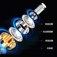 毕亚兹 手机耳机 J07 入耳式耳机带麦线  枪色