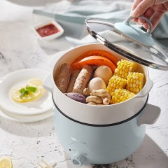 小熊 2.5L 电热锅 DRG-C18N5 多功能迷你电热锅带蒸笼  6940971219367