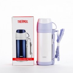 膳魔师（THERMOS）1L 保温壶 FFW-1000 不锈钢旅行水壶 粉色  新疆西藏不发货