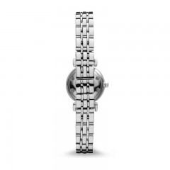 阿玛尼（Emporio Armani) 女士手表 女生石英小表盘镶钻腕表时尚百搭 银色小表盘钢带AR1763