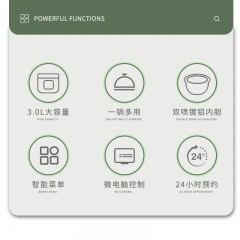 熊猫3升低糖电饭煲TRFB3107-1 白色
