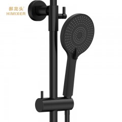 HIMIXER郝龙头 恒温淋浴带下出水液态硅胶花洒头 黑色AD91839