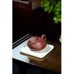 『平安竹套壶』宜兴 紫砂 套壶 全手工 枣红泥/350ml