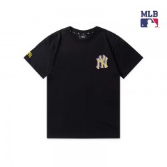 MLB  NY星球涂鸦LIKE圆领半袖T恤  黑色/白色/粉色/蓝色/绿色 S-2XL  下单请备注颜色尺码
