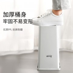 美丽雅日式摇盖垃圾桶小号10L 典雅灰（套袋）HC083851