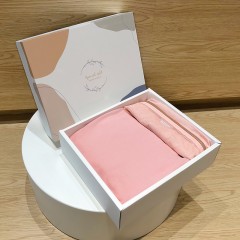 又见美物 温暖出行套装 抽绳背包旅行披肩毯 礼品礼盒包装 EB2Z01 灰色/粉色  下单备注颜色