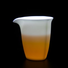 集采 拓牌 素烧羊脂玉瓷茶具套组（茶壶+斗笠杯）10头