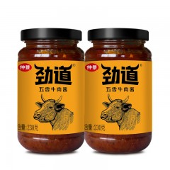 仲景 劲道牛肉酱  6瓶*230g（五香*3+鲜辣*3）