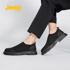 jeep 薄款休闲懒人一脚蹬鞋 P221M11012   39-45码 卡其色/黑色 可选下单备注颜色尺码