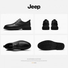 jeep 软底真皮英伦休闲鞋 C221M10120 黑色/棕色 38-44码 可选下单备注颜色尺码