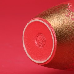 万仟堂 海水江涯·状元杯 340ml   哑光黑釉/朱漆釉 可选下单备注颜色