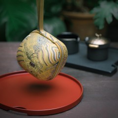 万仟堂 蒸蒸日上·易泡壶 （1壶1海2杯1茶巾1便携包）星砂釉