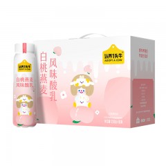 认养一头牛  白桃燕麦风味酸乳 1提*10瓶*230g  6970037311421