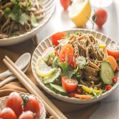 芒砀磨坊 全麦荞麦面 30% 面条 5包*500克