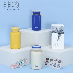 非物 萌小Q保温牛奶瓶 FW-810  330ml 白/蓝 可选 下单备注颜色