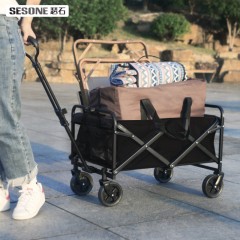 瑟石 户外便携折叠便携营地车 SE2BA06053 黑色/红色 可选下单备注颜色