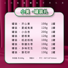 三只松鼠 小美罐装礼 ( 精品罐装坚果礼 )1068g