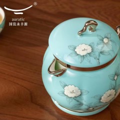 永丰源 夫人瓷-手绘蓝7头茶具