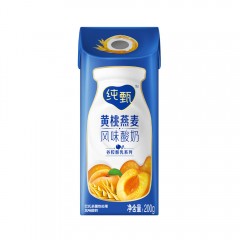 纯甄 风味酸牛乳康美笑脸包10包*200g（礼盒装）黄桃燕麦味