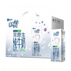 未来星 双原生纯牛奶全脂灭菌乳利乐苗条装 190ml*12包