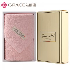 洁丽雅Grace毛巾单条装-素棉1 JLY-SM04721 34*70cm 白/蓝/粉/灰颜色随机发