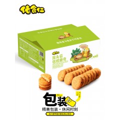 佬食仁 猴头菇粗粮小曲奇有糖饼干 1箱*400g约16包