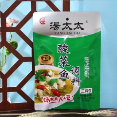 汤太太 四川老坛酸菜鱼的腌料酸汤汁酸菜三包调料310g
