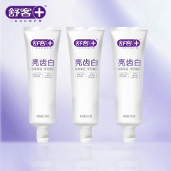 舒客亮齿白牙膏（竹炭+天然珍珠）210克*3  6928471320035