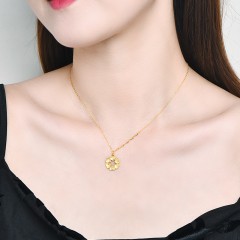 中国黄金 足金5G车花闪耀心连心套链 ZGHJ221258