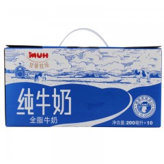 甘蒂牧场 全脂纯牛奶礼盒200ML*10