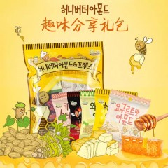 芭蜂 韩国进口休闲坚果杏仁零食大礼包200G