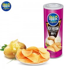可比克（capico） 薯片净含量105g 罐装休闲食品膨化零食小吃聚会  青瓜味/烧烤味/蕃茄味/香辣味/原味  下单请备注口味