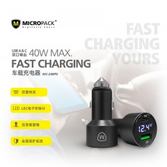 迈可派克 MCC-240PD-BK 车载双口PD 快充车充 黑色