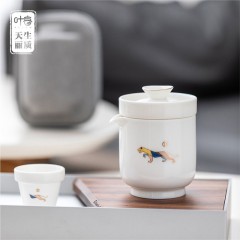 叶客 十二生肖快客杯组合 ( 茶壶1×品茗杯2+收纳包1+礼盒1+礼袋1）