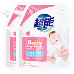 超能婴幼儿天然皂粉1kg*2  6910019012168