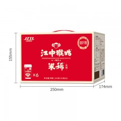 江中猴姑原味6杯装米稀米糊 40g/杯（30克米稀+10克炼乳），6杯/提偏远地区不包邮：海南、青海、新疆、西藏