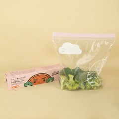 升级加厚彩色宽底双筋密实袋  冰箱收纳袋PE食品密封袋S+M+L（6盒130只）