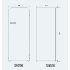 哈士奇HCK 高级烤漆复古圆弧冰箱单门一级能效家用静音 BC-330RDE 281L橘猫橙