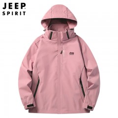 JEEP吉普新款男女款户外冲锋衣防风防雨情侣款冲锋衣外套JPCS6266HX/JPCS6267HX 下单请备注颜色尺码