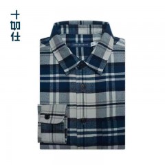 十如仕 纯棉法兰绒休闲长袖衬衫CS05 XS-3XL 可选下单备注尺码 颜色随机发