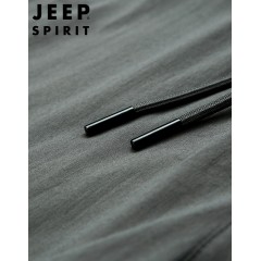 JEEP吉普春夏男士冰丝薄长裤弹力直筒中腰大码男款运动长裤 JPCS117BHL 灰色/黑色/卡其色 M-5XL  下单请备注颜色尺码