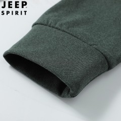 JEEP吉普新款男士套头卫衣半拉领宽松透气大码男装休闲卫衣 JPCS7188HL 黑色/ 深蓝/哈青 M-5XL 下单请备注颜色尺码
