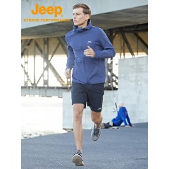 Jeep吉普防晒衣upf50外套男 防紫外线遮阳运动户外凉感冰丝防晒服 J112095278 藏青 /科技灰/蓝莓 / 浅军 S-4XL 下单请备注颜色尺码