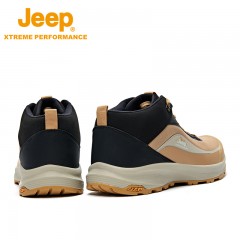 Jeep吉普登山鞋男 防水防滑健身运动男鞋防撞护脚减震耐磨作训鞋户外防寒保暖旅行徒步鞋 p2310911602 蓝灰/黑色/卡其 尺码40-44 下单请备注颜色尺码